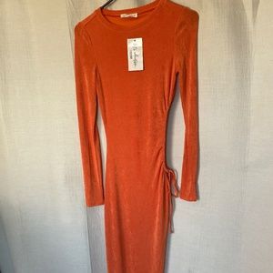 12 tribe orange dress